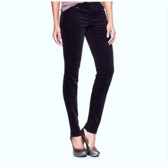 Gap Always Skinny Velvet Pants in Dark Indigo Size 26 - Picture 1 of 8